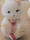 Fenton Art Glass Opal Satin Bear And Mini Cub Bear Signed Lynn Fenton — photo 7