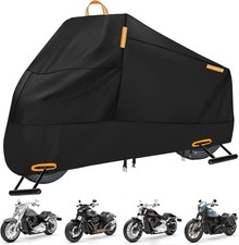 Motorcycle Cover Waterproof Outdoor, 300D Heavy Duty Motorcycle Cover for Harley