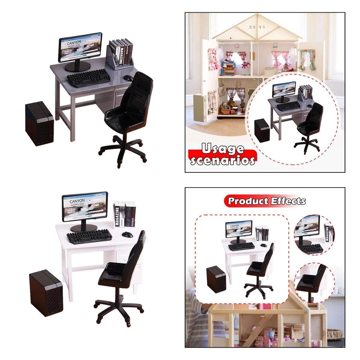 Mini Chaise Gaming Pour Maison De Poupée - Meuble 1:12, Décoration De Bureau Playmat, Collectionneur