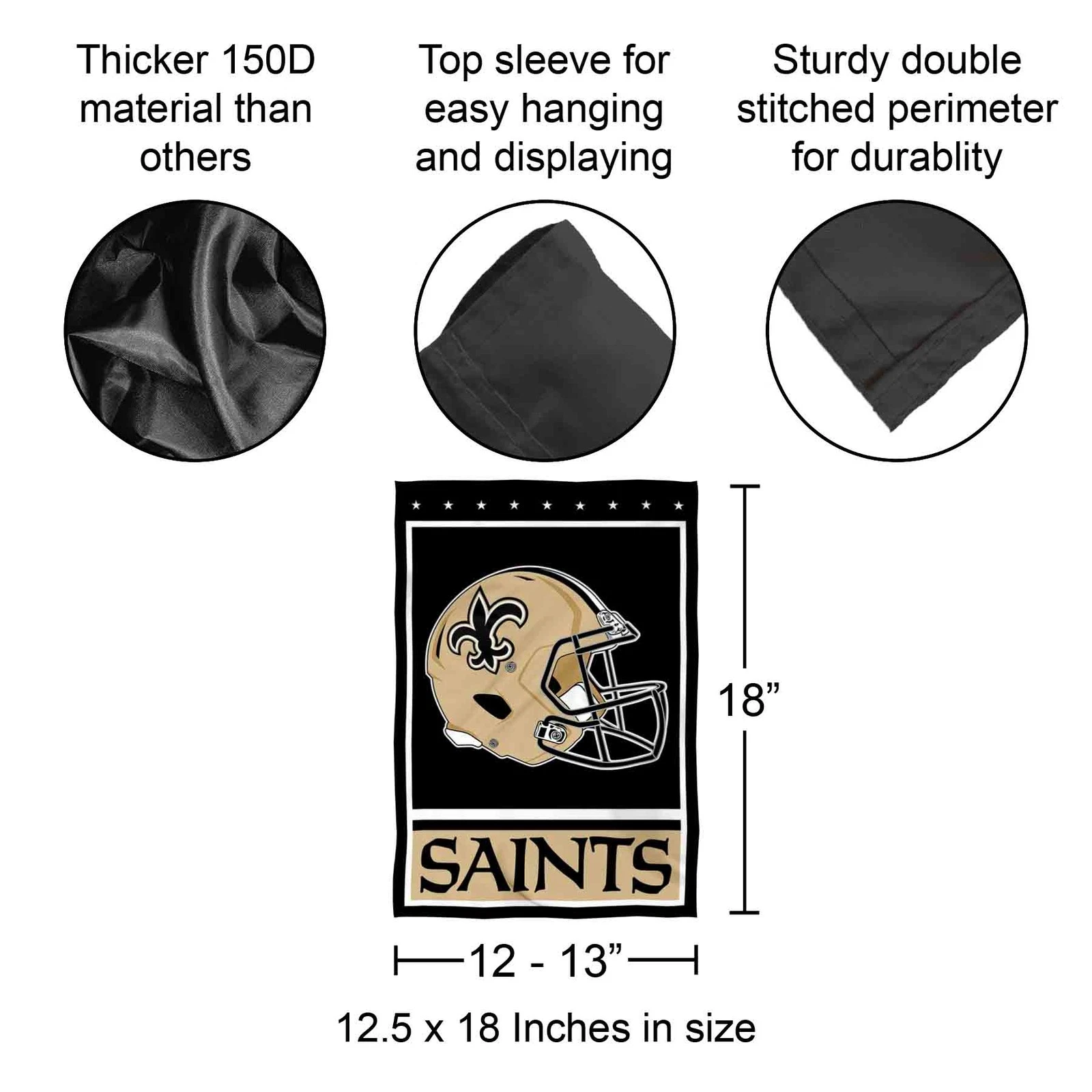 New Orleans Saints Garden Flag and Yard Banner