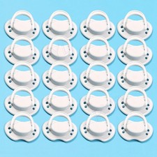 50X New White Magnetic Pacifiers Soother for Reborn Baby Doll Kits DIY Accessory