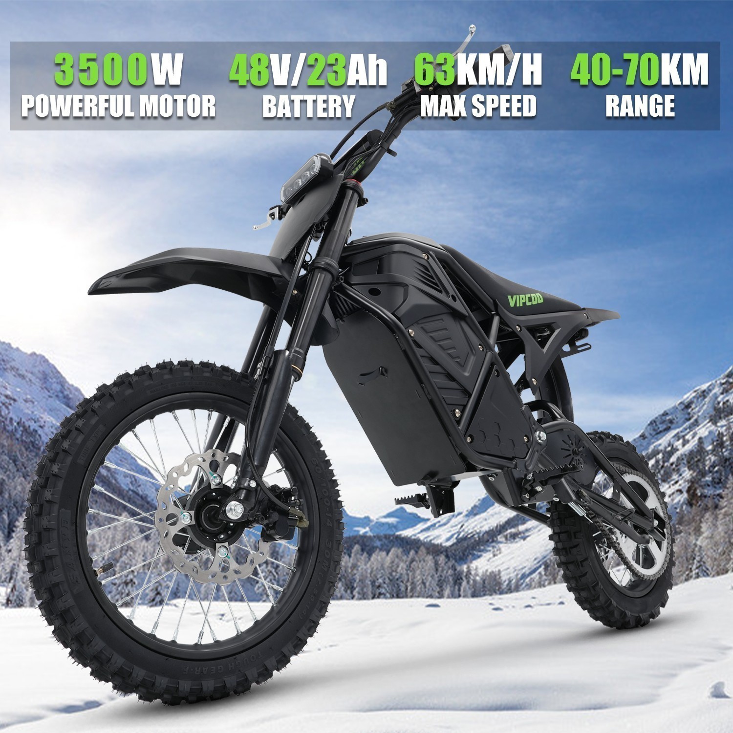 Electric Bike for Adults Motor 3500W 48V 40 MPH 14 in Off-road E-Mountain eBikes