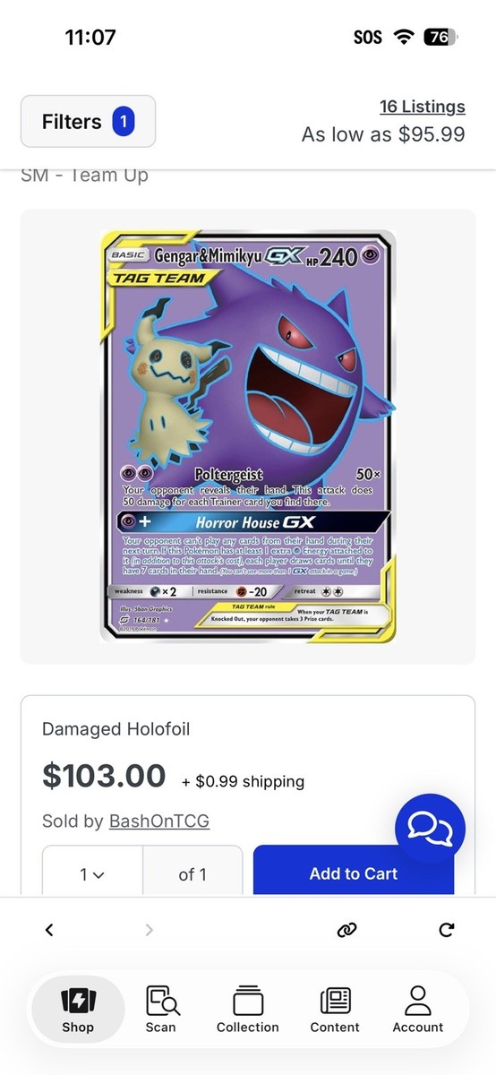 Pokémon Gengar & Mimikyu GX TAG TEAM (see description) | eBay