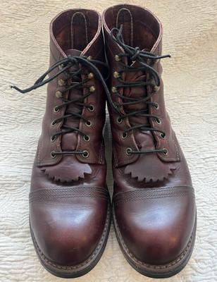 Red Wing Shoes Men's Brown Leather Lace-Up Ankle Boots Round Toe US 11.5