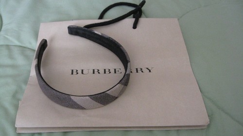 Authentic BURBERRY Shimmer Head Band with Paper Shopping Bag