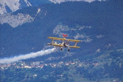 Dia Boeing-Stearman Model 75 SIR 07.06.1997 Flugzeug 35mm gerahmt jst-O12-18