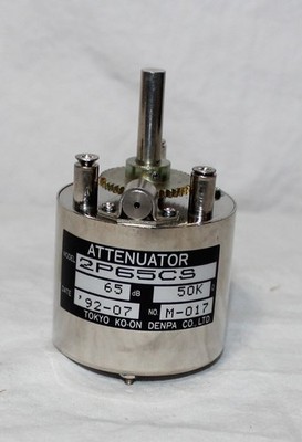 Tokyo Ko-On Denpa (TKD) 2P65CS Attenuator 65 dB 50k Ohms 1992 NEW