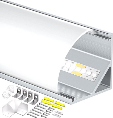 Shine plus LED Eckprofil 2M X 10 Stücke, Profil 45 Grad V Form Eckleiste, Schien