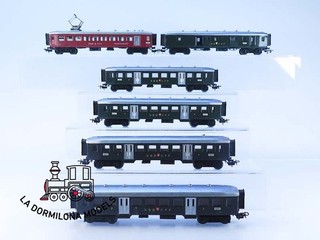 FA940 H0 AC MÄRKLIN 6 Blechwagen mit Speise und Gepäckwagen SBB CFF S/C