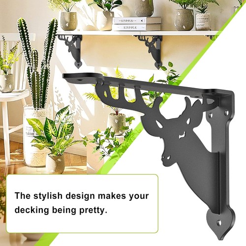 Heavy Duty Shelf Brackets 8 Inch, Deer Shelves Brackets, 300LB Capacity Decor... - Picture 3 of 9