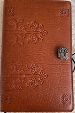 Oberon Design Leather Notebook Cover 6x9 DaVinci in Saddle New