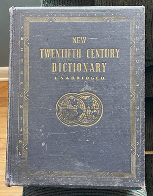Vtg 1943 Webster's New 20th Twentieth Century Dictionary UNABRIDGED Illustrated