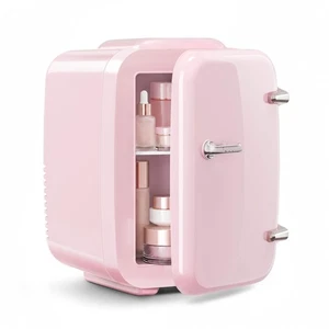 Ostba Mini Fridge 4 Liter/6 Can Mini Makeup Fridge 110V Ac/ 12V Dc Portable