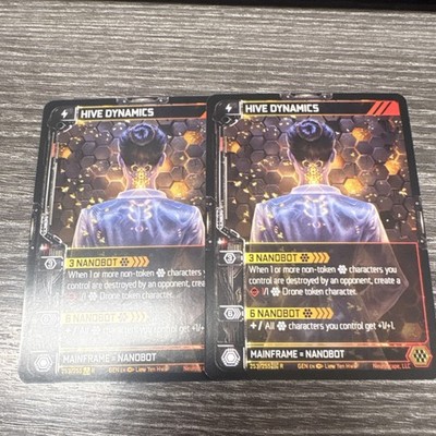 Hive Dynamics Card Lot (2) Mainframe Nanobot NeuroAge GEN EN English