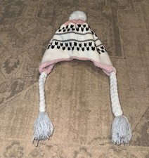 The North Face Youth girls winter hat Beanie White Black