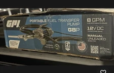 “GPI “ Portable Fuel Transfer Pump G8P, 12V, G8P , Unleaded Fuel NEW IN BOX