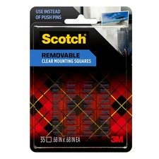 Scotch Removable Double Sided Mounting Squares 11 16 in Clear Adhesive Tape