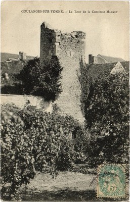 Old postcard Coulanges sur Yonne Tour de la Comtesse Mahaut (1478349)
