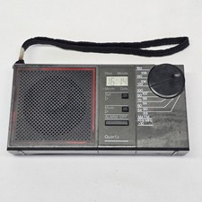 Vintage Portable Radio AM FM Alarm Clock Quartz Tested and Fully Working