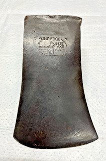 BEST AXE MADE Man with chemical tank clear stamp 3 Lb 7 Oz Dayton pattern