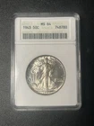 1943 50C Walking Liberty Half Dollar ANACS MS 64 | Soap Box UNC BU #748780