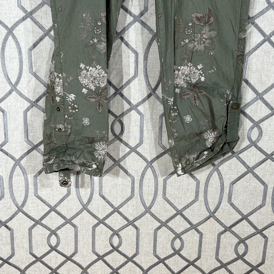 Pantalones cargo utilitarios Democracy Flex-ellent con estampado floral, verde militar talla 10 Foto 4 de 4