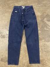 Vintage 80s Guess George Marciano High Waist Tapered Navy Blue jeans Sz 29