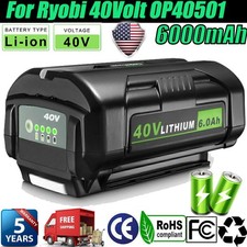 For Ryobi 40V Battery High Capacity Lithium 6.0Ah OP4050 OP40602 OP4060A OP40501