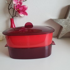 Tupperware Multi Micro Dämpfer Dampfgarer Mikrowelle 31cm Rot Dampfgaren Mikro
