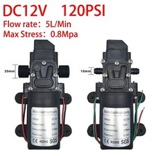 Pompe à eau à membrane 12V 60W 120PSI auto-amorçante haute pression