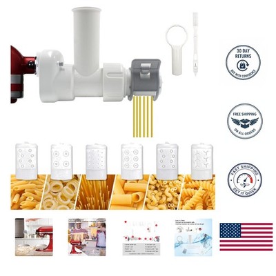 Pasta Maker Attachment for Kitchen aid Stand Mixers with 6 Interchangeable Di...