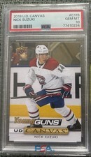 2019-20 Upper Deck Series 1 Young Guns Canvas Nick Suzuki PSA 10 - Montreal