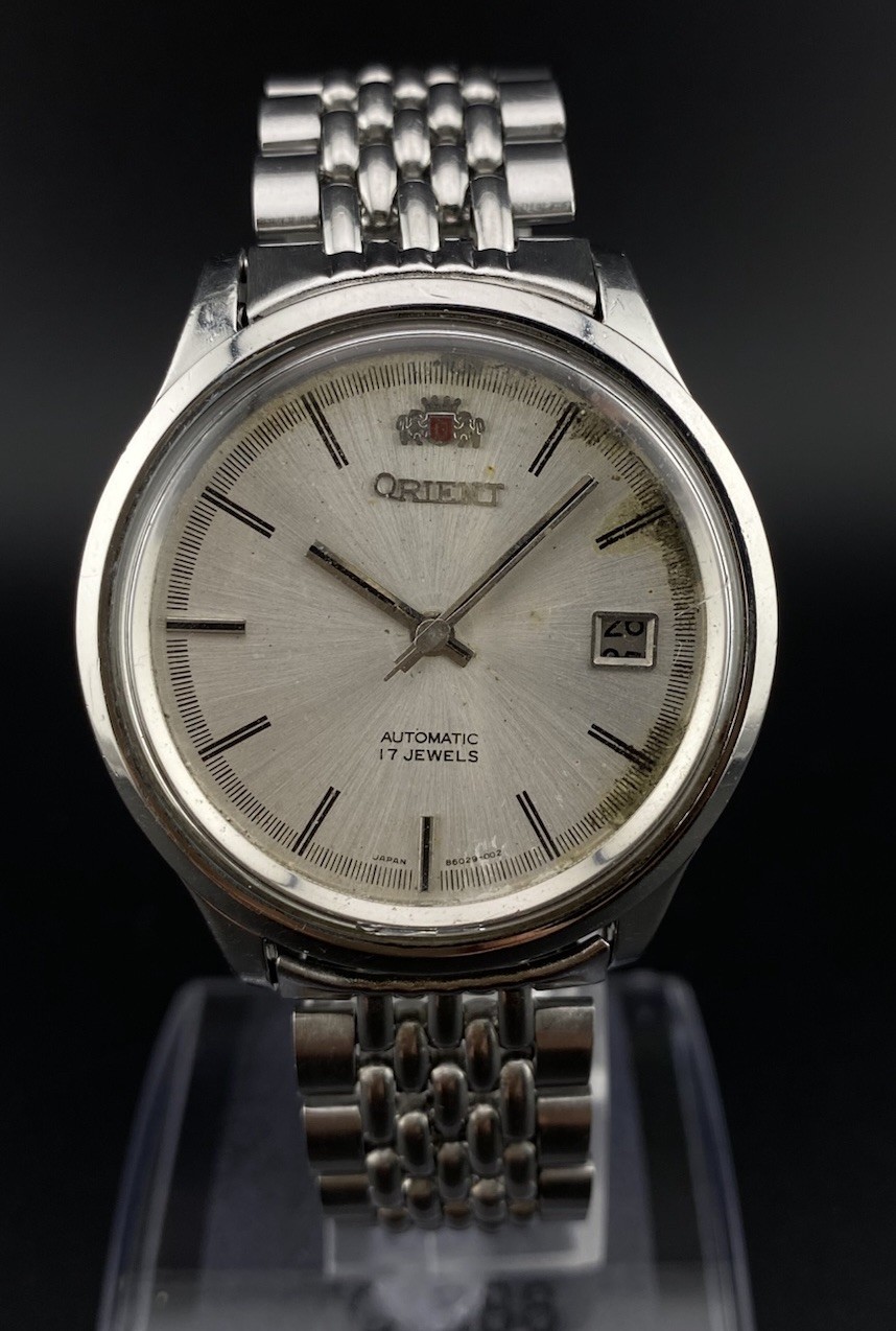 Vintage Orient Automatic Date Dial Stainless Stee… - image 6