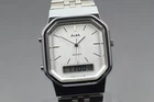 Vintage 1999 [Exc+5] Seiko Alba V041-5000 Silver Digital 32mm Qz Unisex Watch