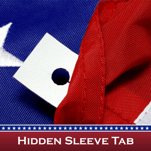 Amerikanische Flagge 210D bestickt Polyester 3x5 Fuß mit Stangenhülle - Bild 6 von 8
