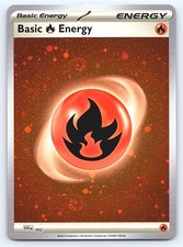 Pokemon TCG Basic Fire Energy Cosmos Holo 2 SWIRLS! Scarlet & Violet: 151
