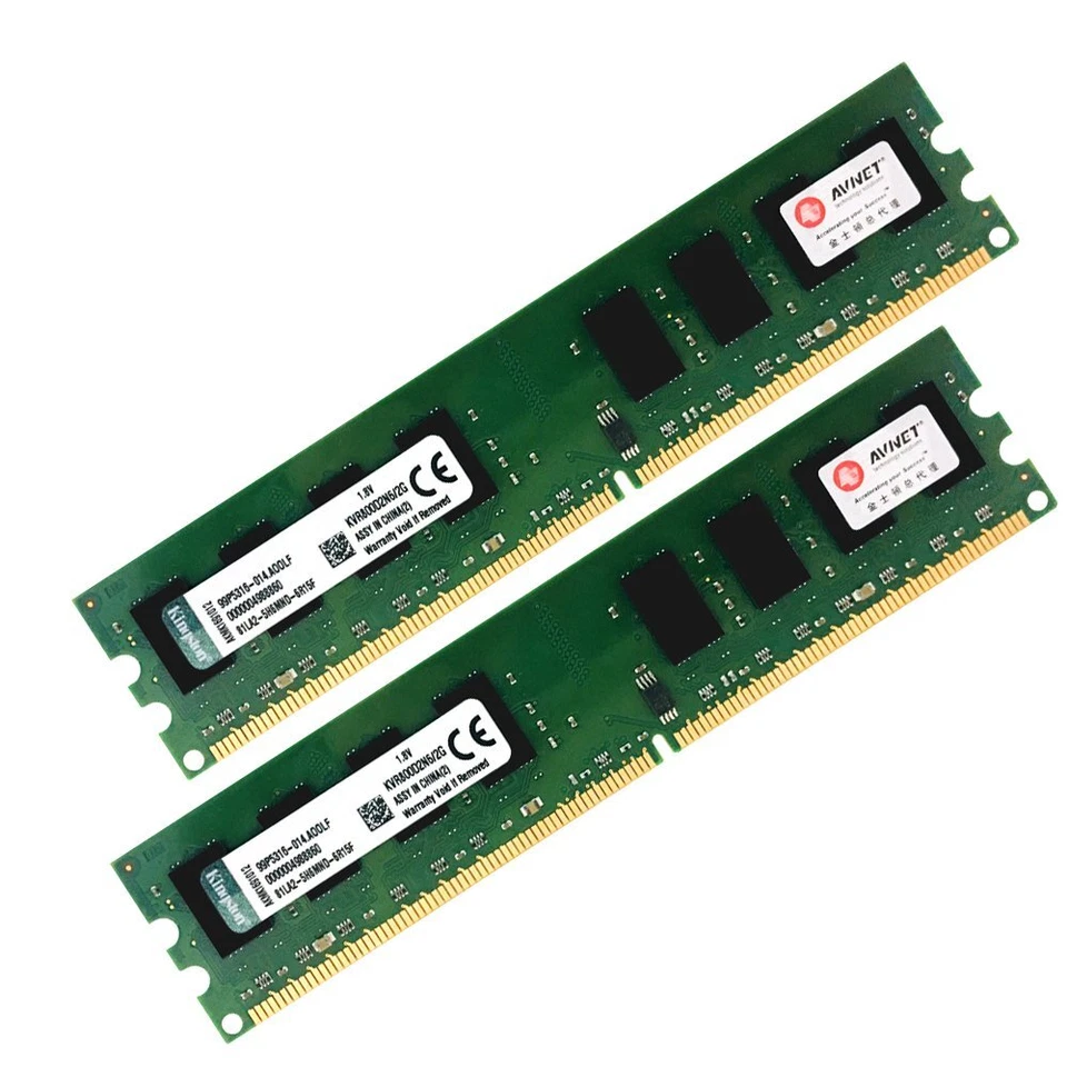 Kingston 4GB 2x 2GB KVR800D2N6/2G PC2-6400 DDR2 800MHz DIMM Desktop Memory RAM - Image 2 of 4