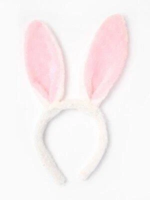 Bunny Rabbit Ears Alice Band Pink & White Headband Fancy Dress Party Easter
