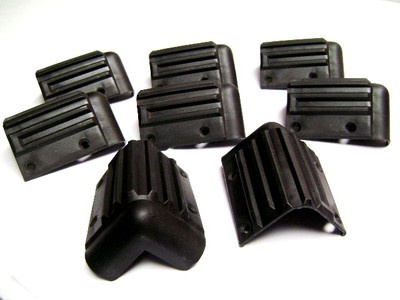 Eight (8) Black Plastic Speaker Box Corners 3''