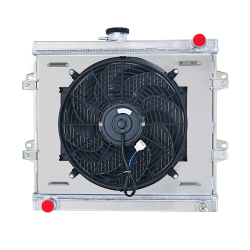 3 Row Aluminum Radiator Shroud Fan For 1984-1995 Toyota 4Runner Pickup 2.4L L4 - Picture 2 of 11