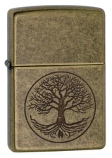 Zippo Tree of Life Pocket Lighter, Antique Brass 29149