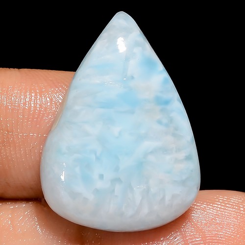 100 % natürlicher Larimar Birnenform Cabochon loser Edelstein 18 kt 24 x 18 x 5 mm EE-48770