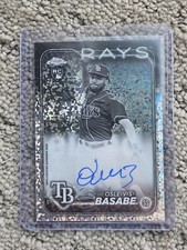 2024 Topps Chrome Osleivis Basabe Black and White Mini Diamond Auto Tampa Bay SP