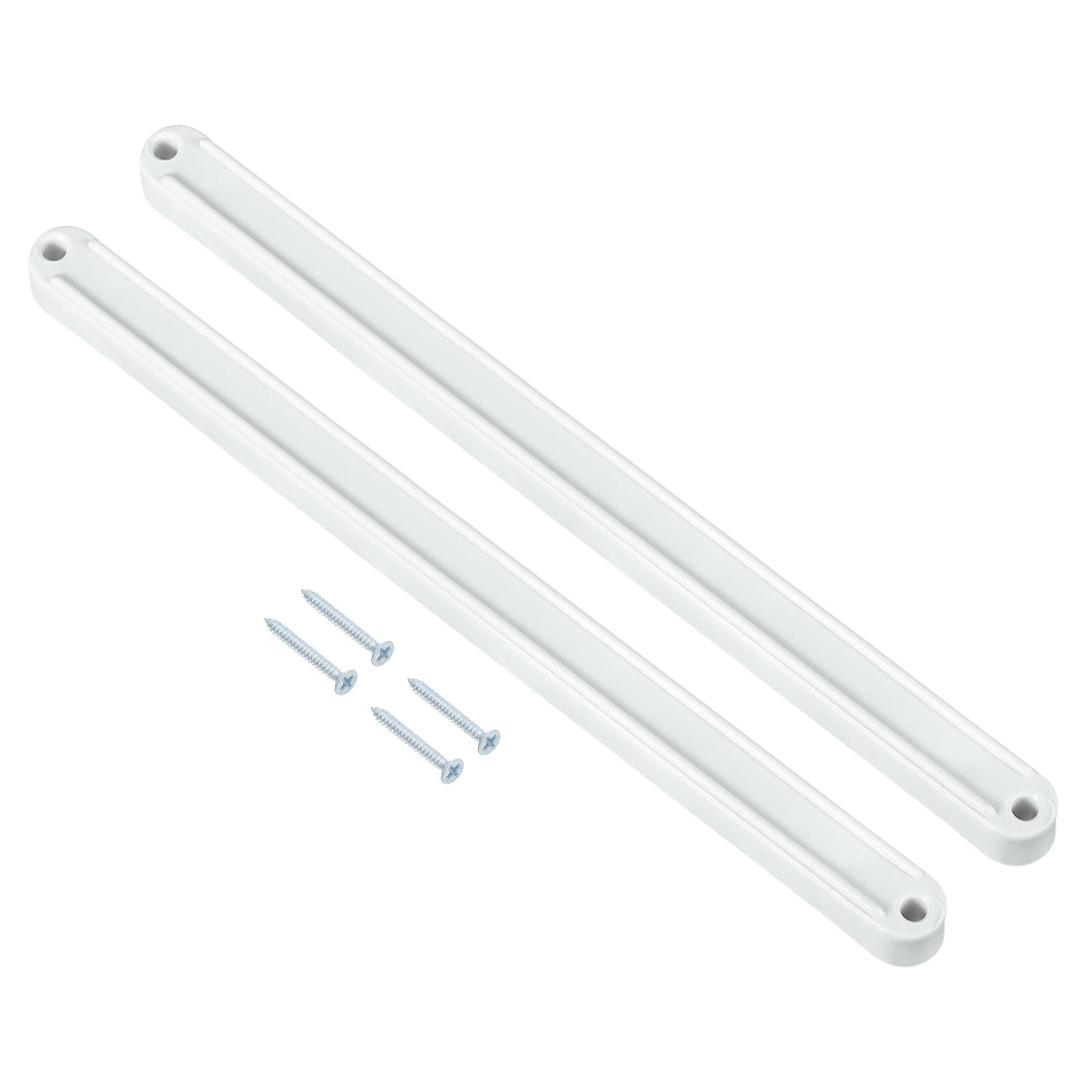 Drawer Slides, 1Pcs 235mm - Plastic Drawer Rails with Mounting Screws (White)-image