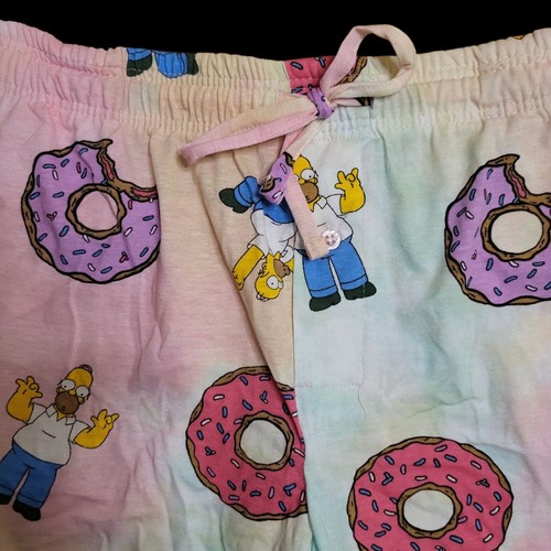Para hombres Los Simpson Pijama Pantalones de Pijama Talla L Tejido Boxer Shorts Homer Donuts - Imagen 2 de 5