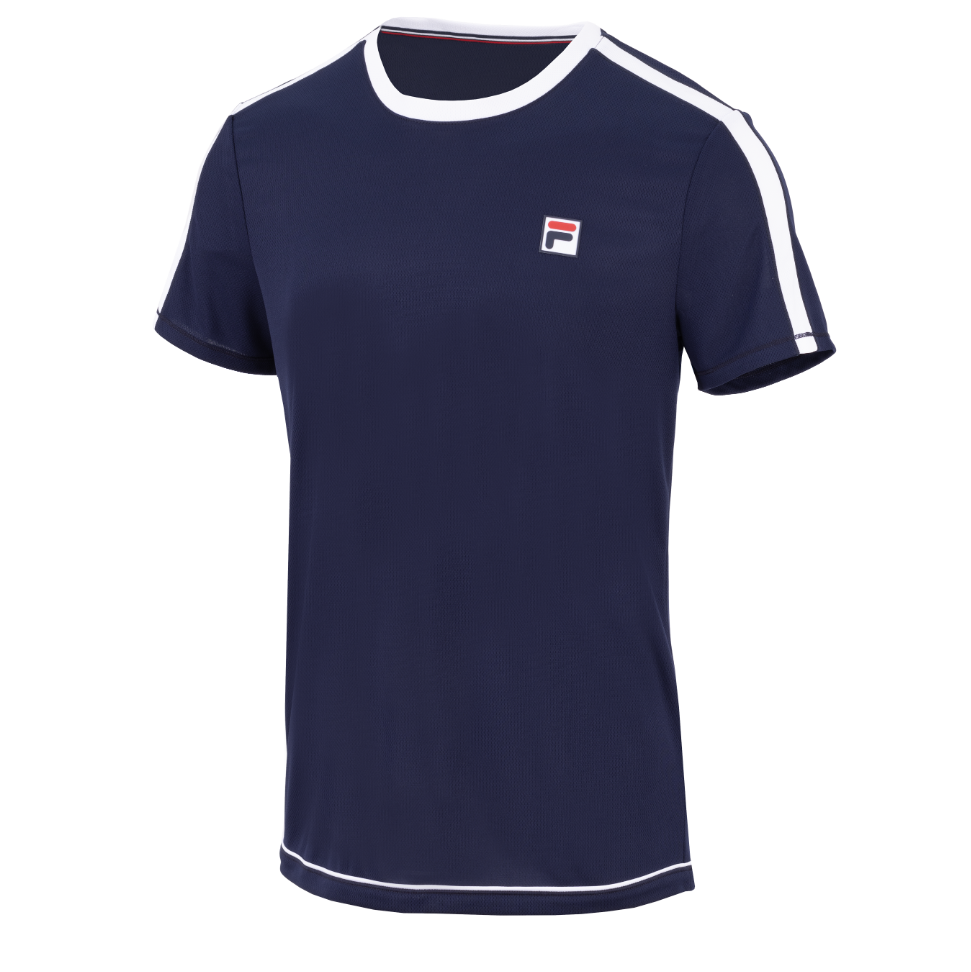 FILA T shirt Elias uomo navy white 