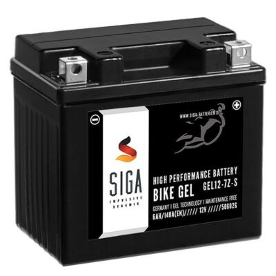 SIGA BIKE GEL Motorrad Batterie YTZ7S 6Ah 12V 140A/EN GEL12-7Z-S TTZ7S-BS YTZ7-S