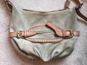 tan suede slouch bag