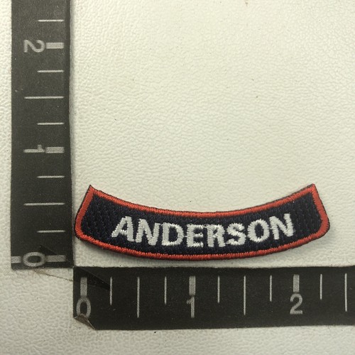 2 1/4” X 1/4” Last Name ANDERSON Tab Patch 00WS
