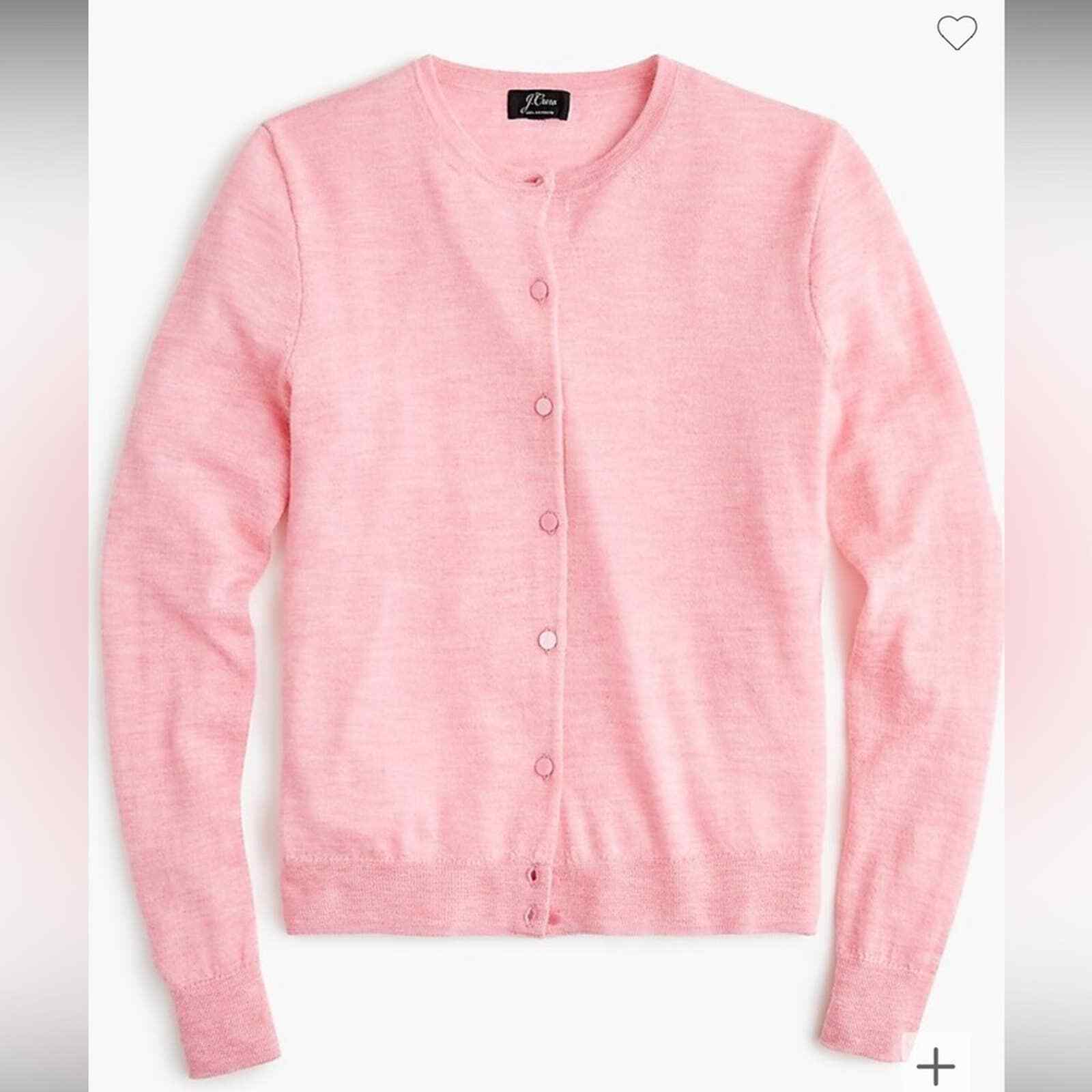J. Crew Featherweight Cashmere Cardigan Sweater Button Camellia Pink Size XL eBay